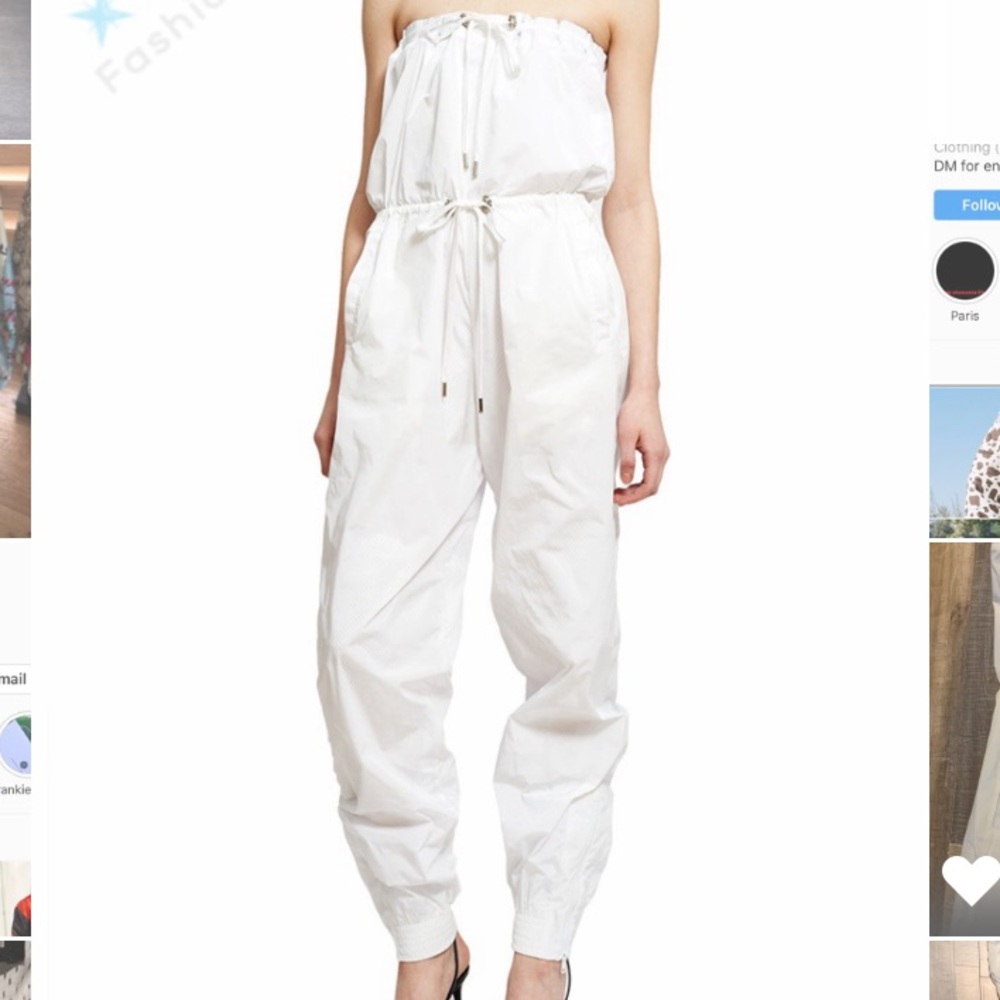 Y project white drawstring jumpsuit